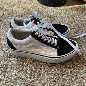 Platform Old Skool checkered Vans